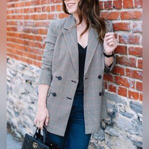 BOYFRIEND BLAZER JACKET DOUBLE BREASTED - TROUVE - SZ. M